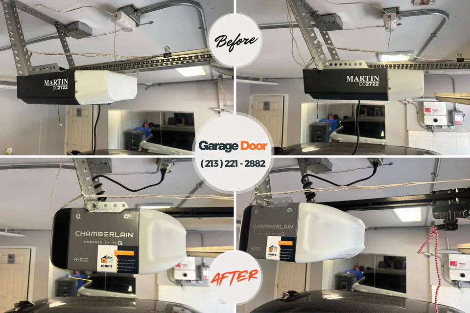 Before and after: garage door repair 33470